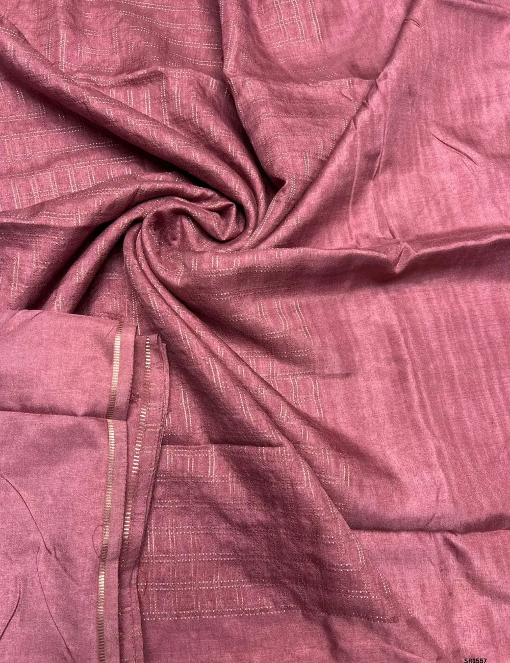 Mauve Pink - Moonga Tussar Saree