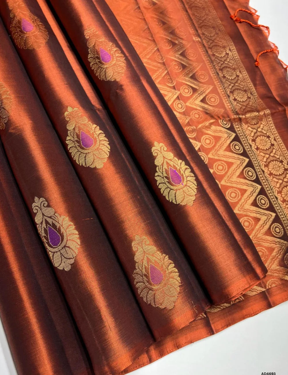Rust - Soft Silk Sarees