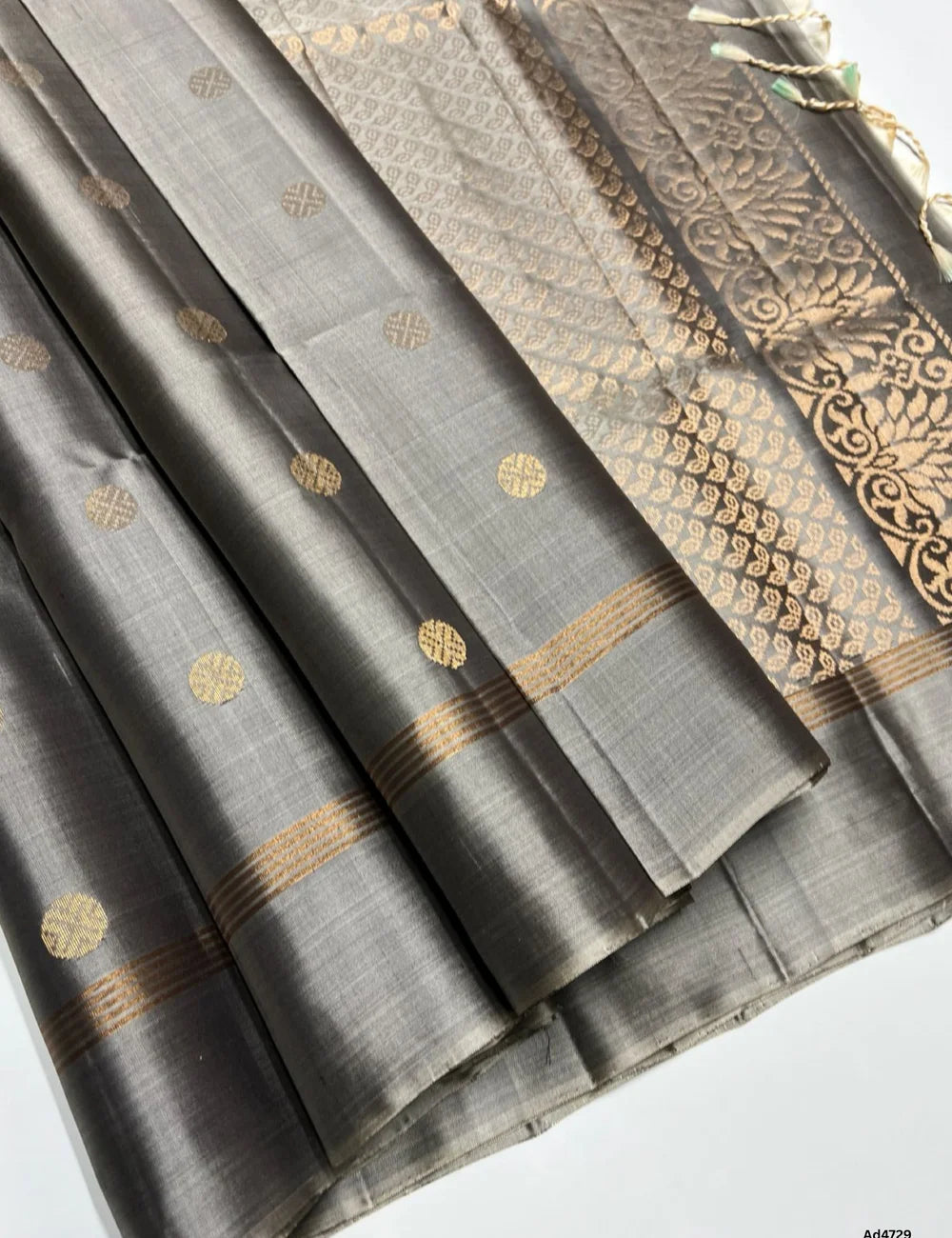 Grey - Soft Silk Saree