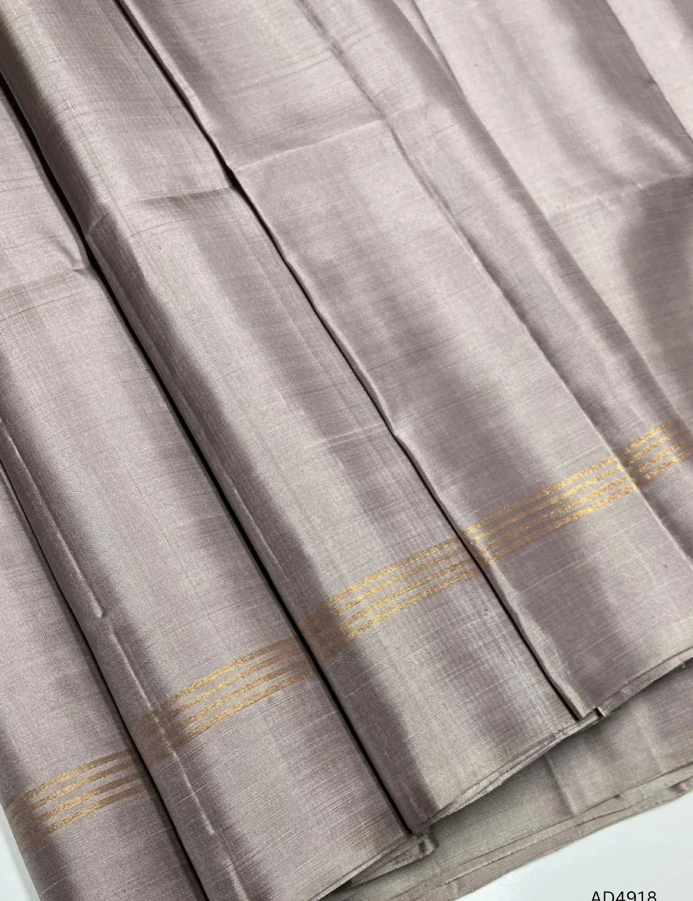 Grey  - Plain Soft Silk Saree
