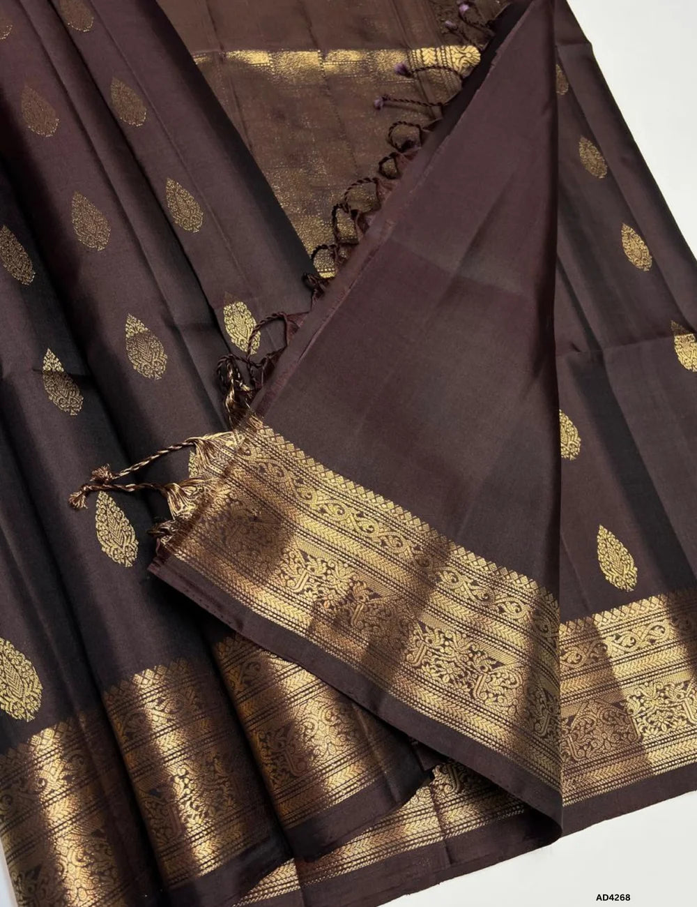 Coffee Brown - Kanchi Border Soft Silk Saree