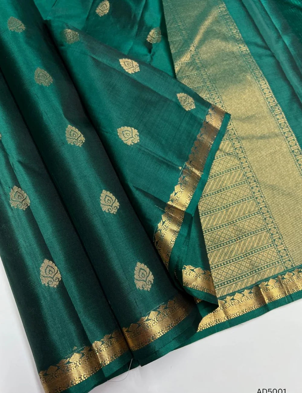Green - Kanchi Border Soft Silk Saree