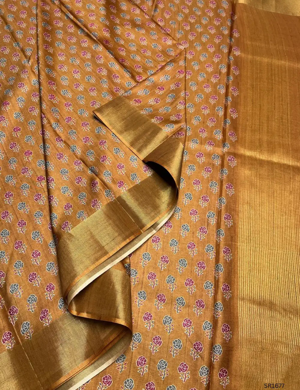 Mustard - Semi Tussar Saree