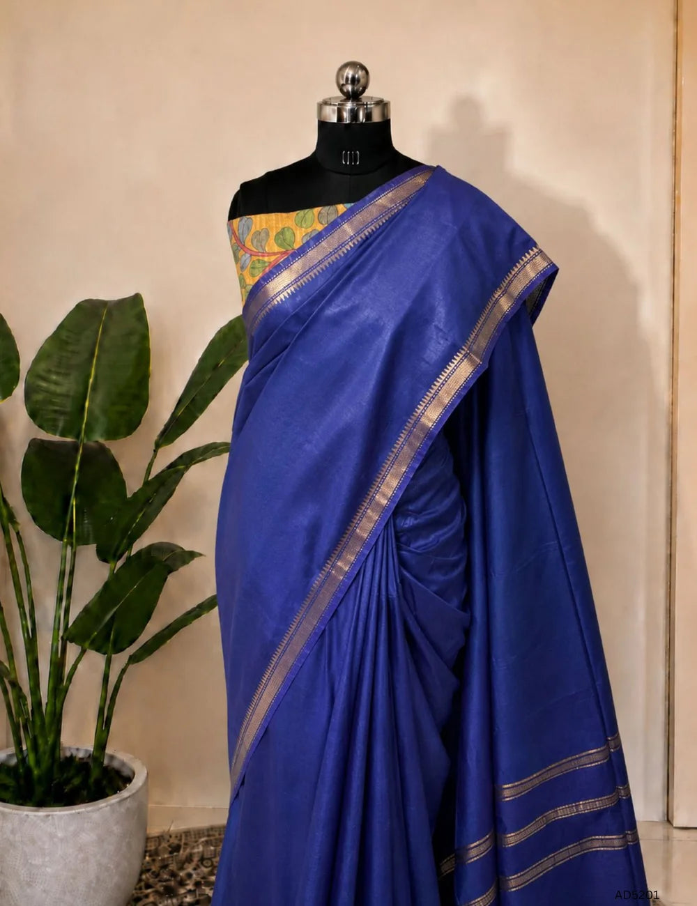 Purple - Moonga Silk Saree