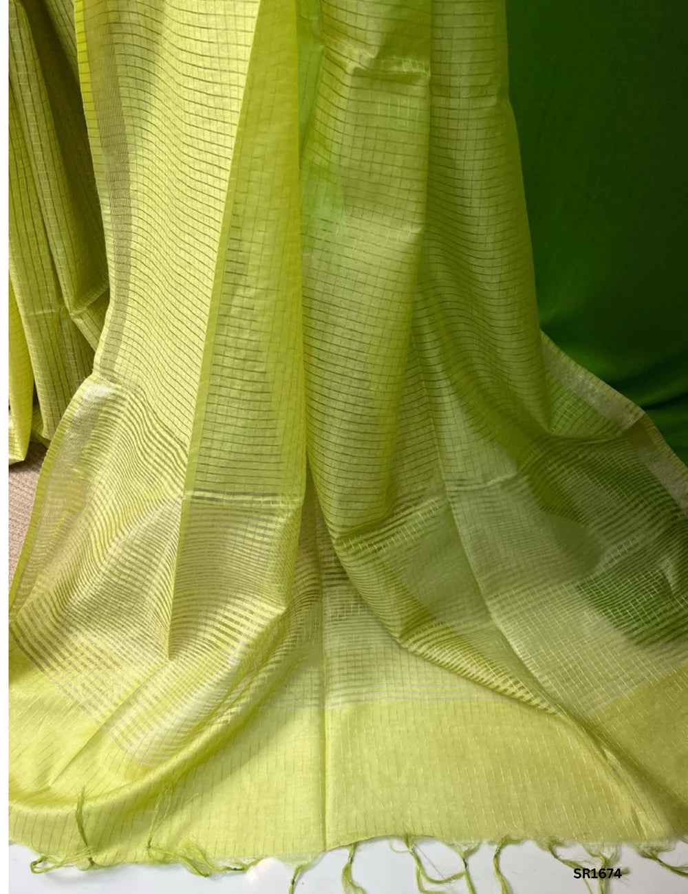Pista Green - Moonga Silk  Saree