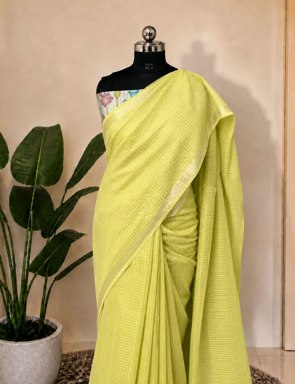 Pista Green - Moonga Silk  Saree
