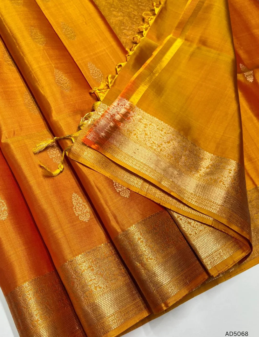 Mango Yellow - Kanchi Border Soft Silk Saree