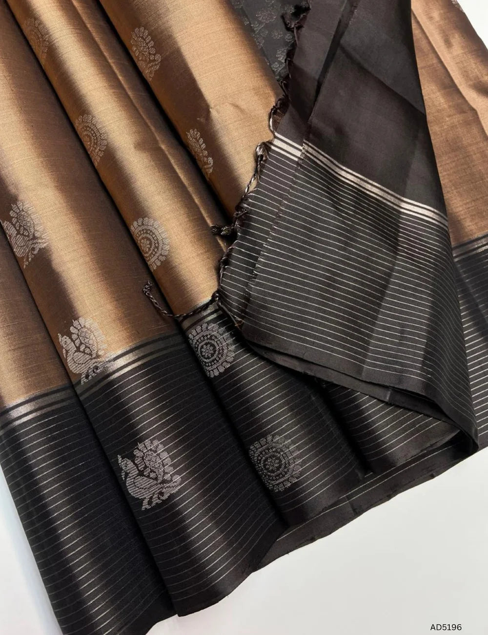 Chocolate Brown & Coffee Brown - Soft Silk Saree