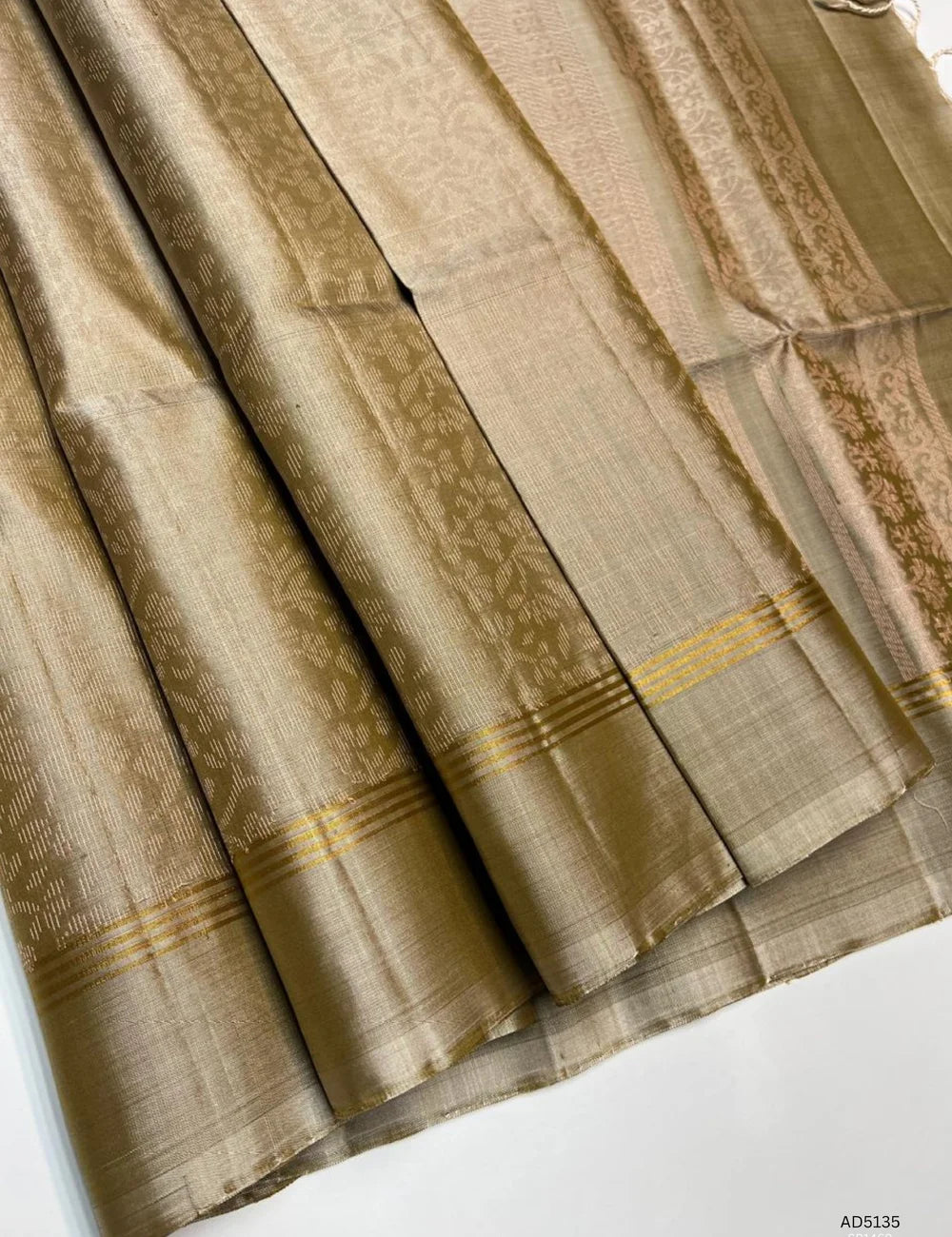 Ecru Beige - Soft Silk Bridal  Saree