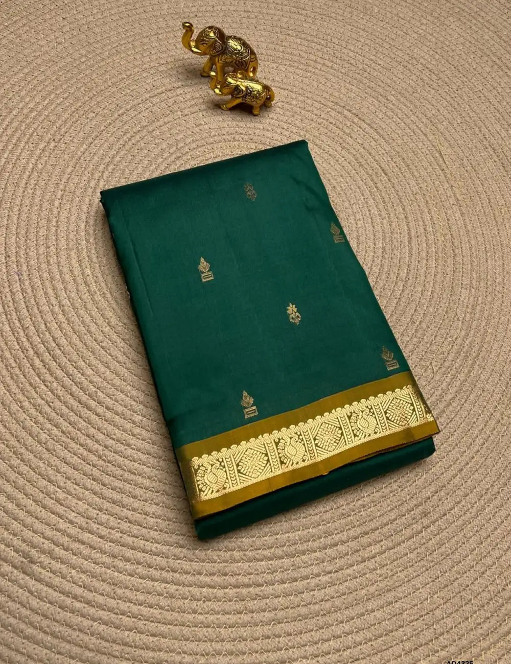 Green & Maroon - Soft Silk Saree