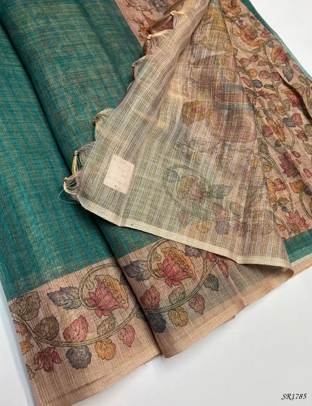 Green & Cream - Semi Tussar Sarees -