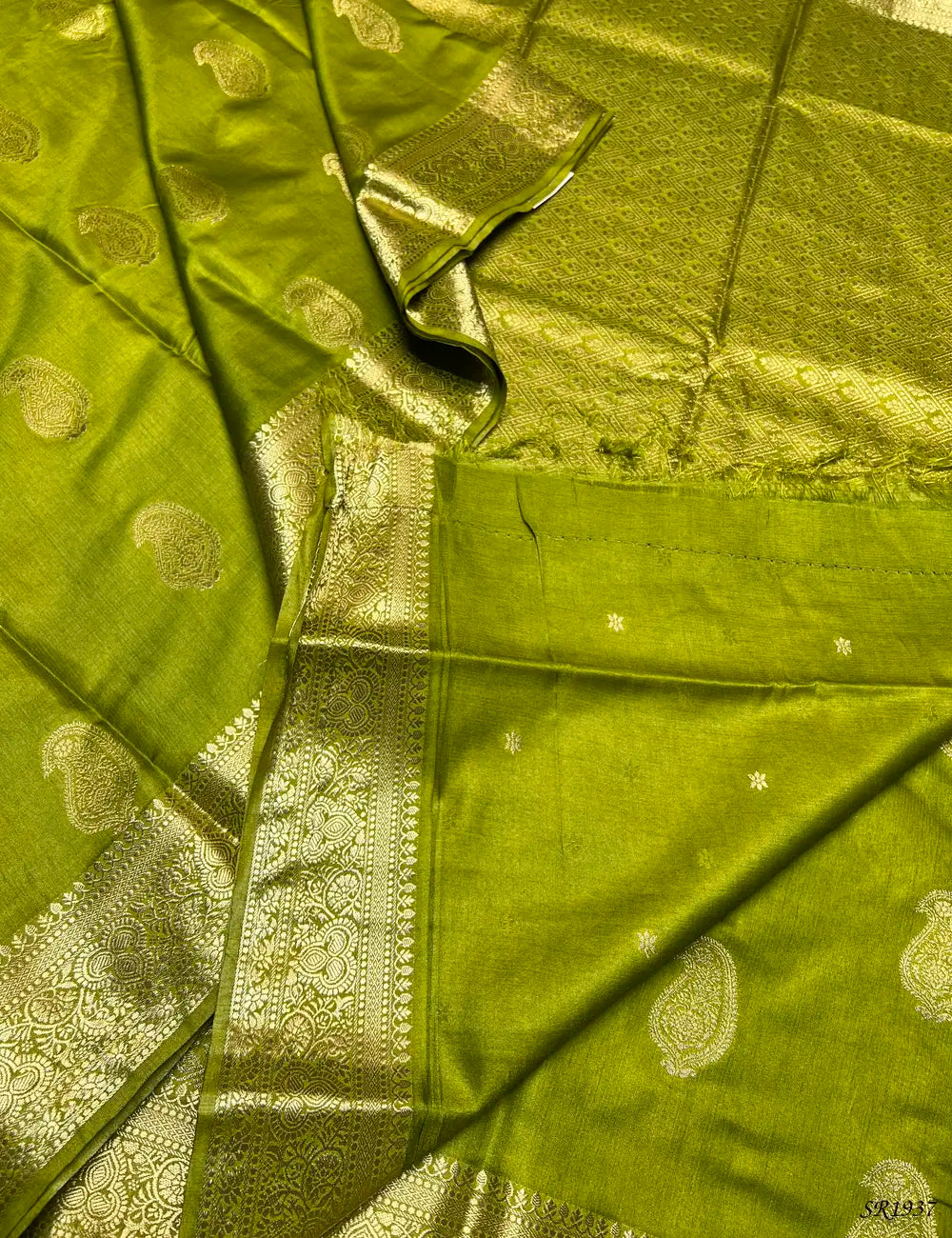 Green - Semi Banaras Saree -