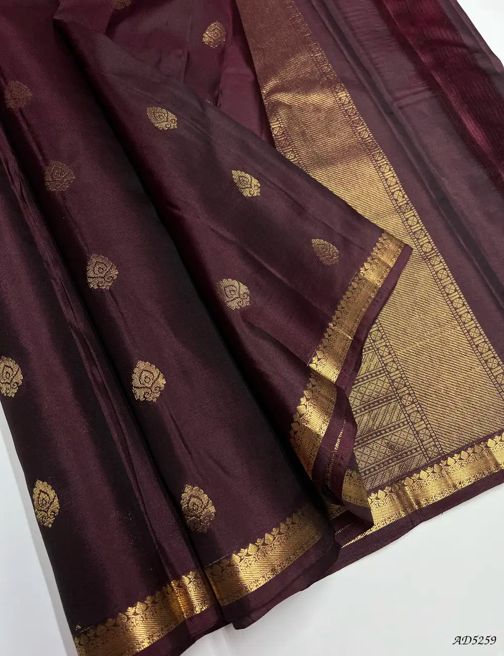 Jamun - Kanchi Border Soft Silk Saree Front View