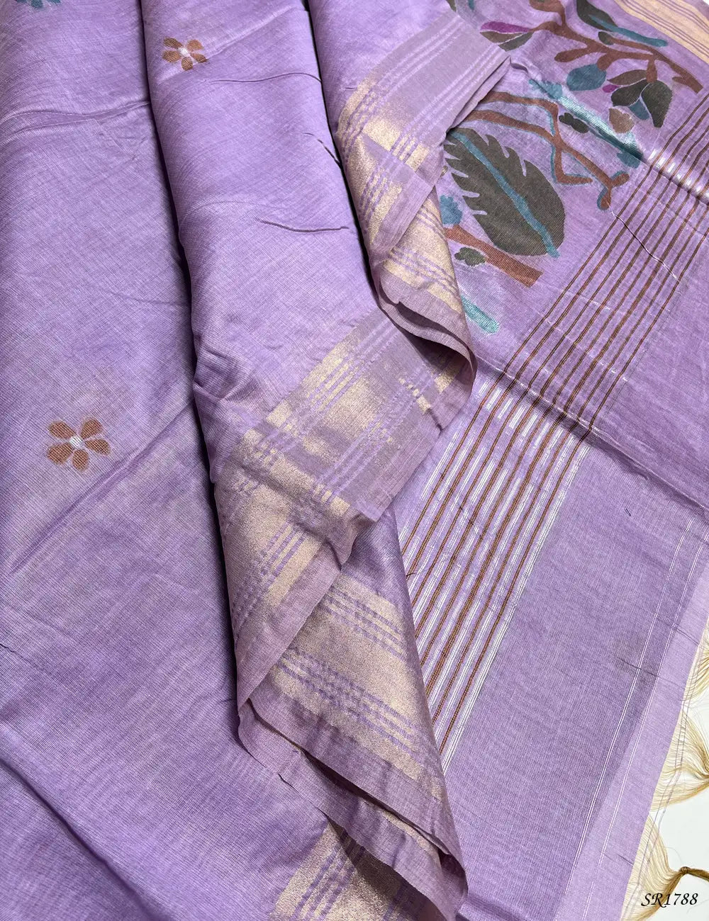 Lavender - Jhamthani Saree Front View