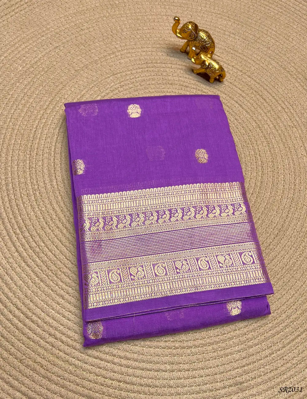 Lavender - Viscose Saree Front View