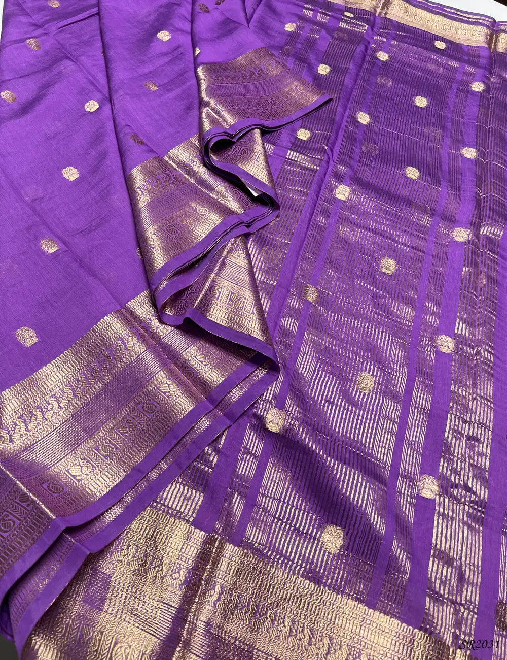 Lavender - Viscose Saree Pallu View