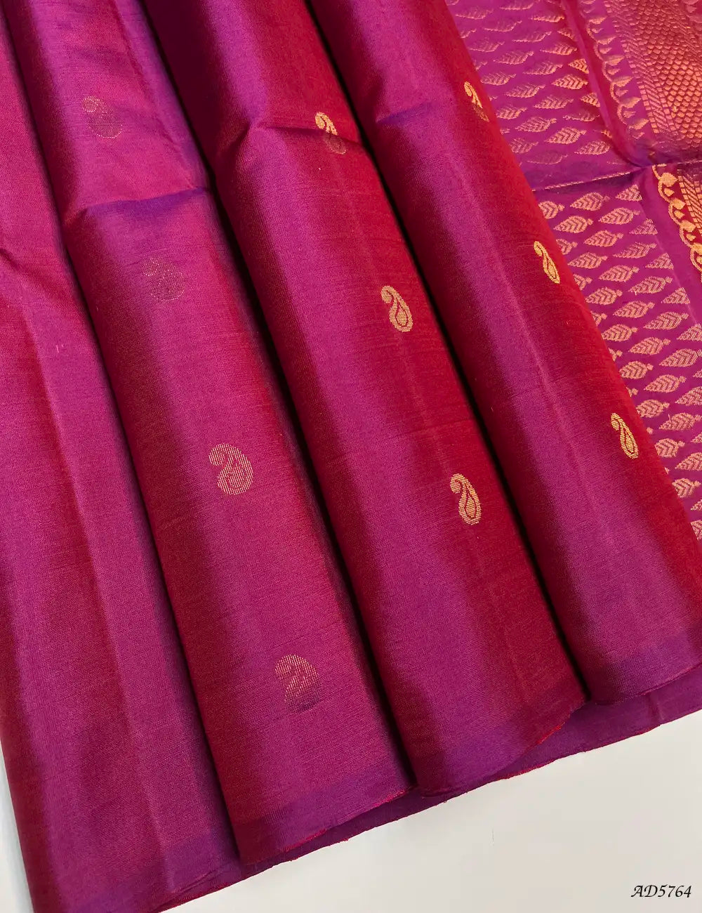 Magenta - Soft Silk Saree Front View