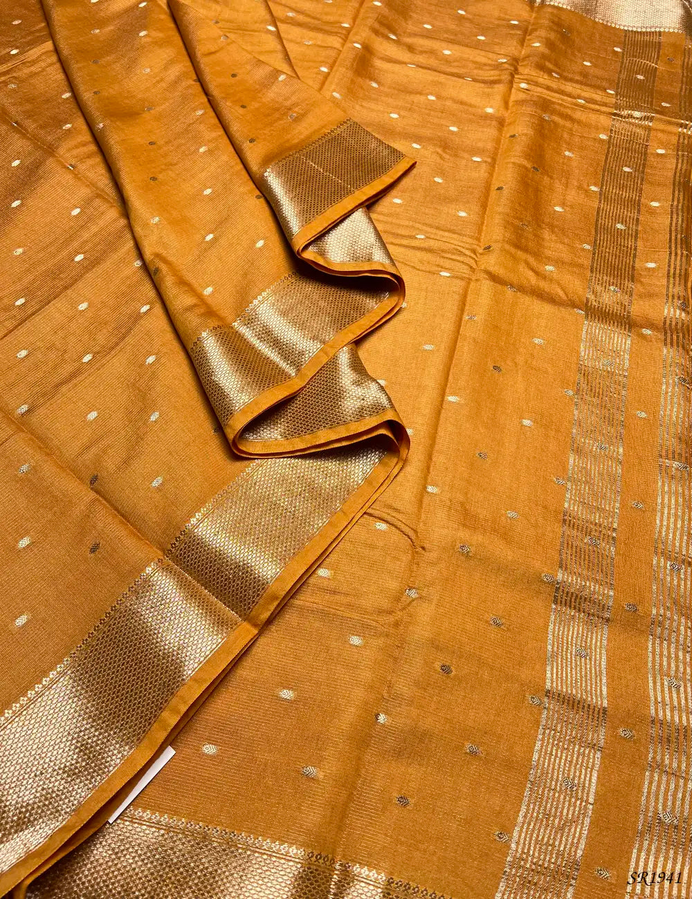 Mango Yellow - Viscose Saree Pallu View