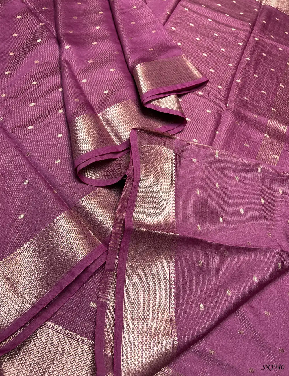Mauve Pink - Viscose Saree -