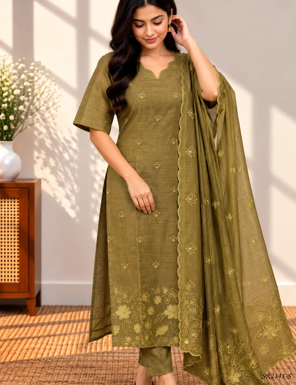 Mehendhi Green - Salwar Set -