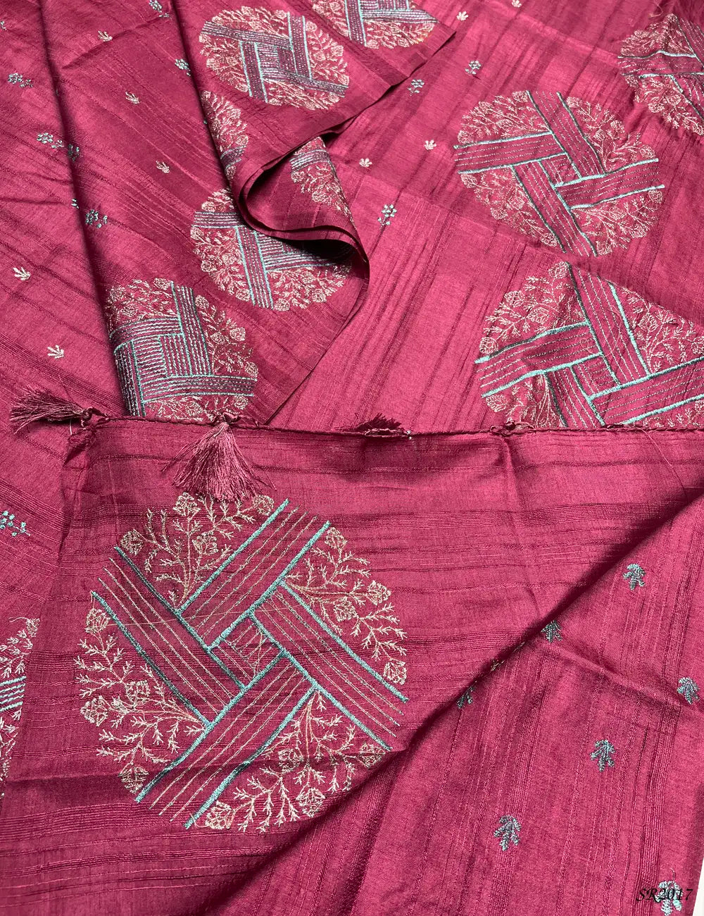 Mulberry - Semi Tussar Saree -