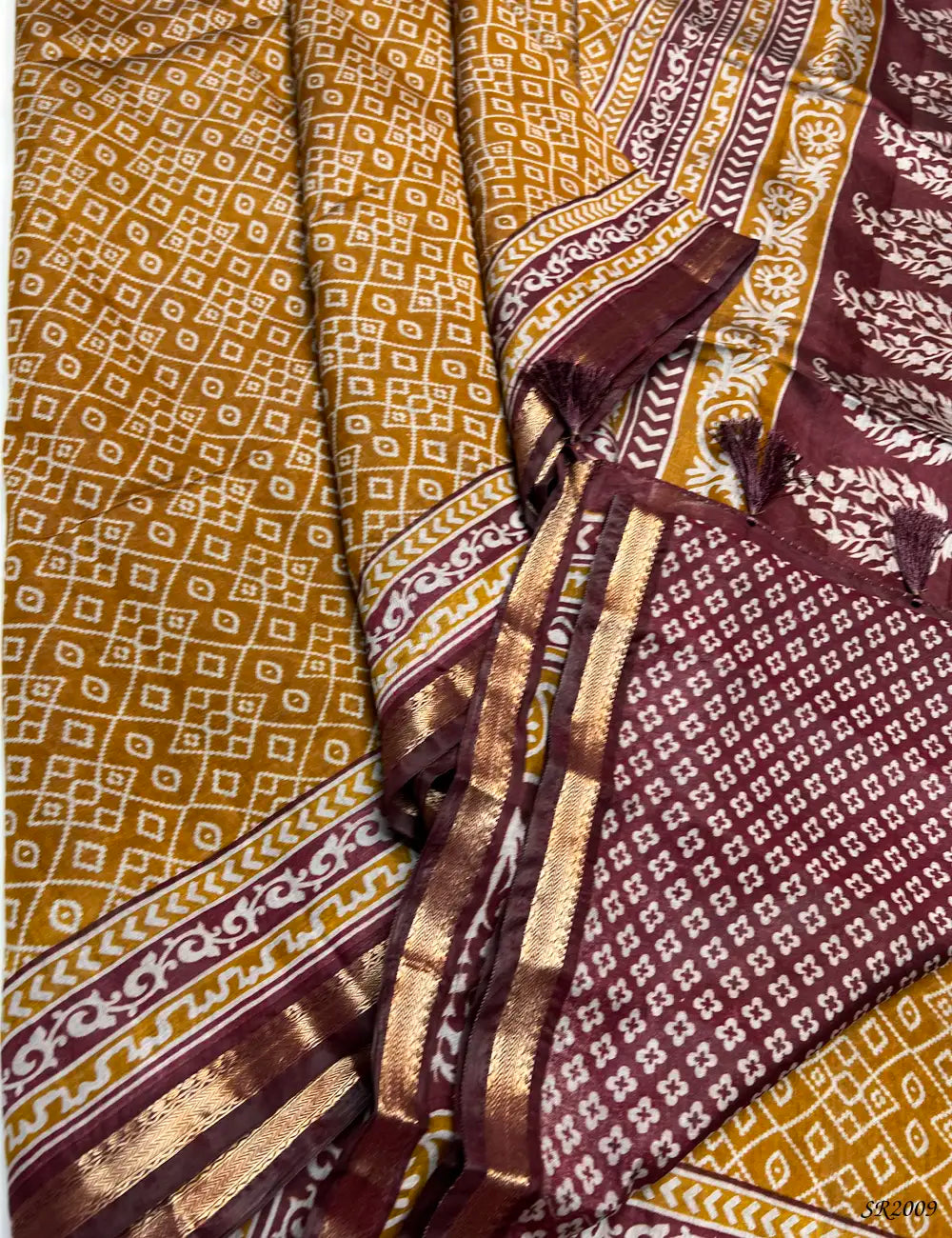 Mustard & Grape - Chanderi Saree -