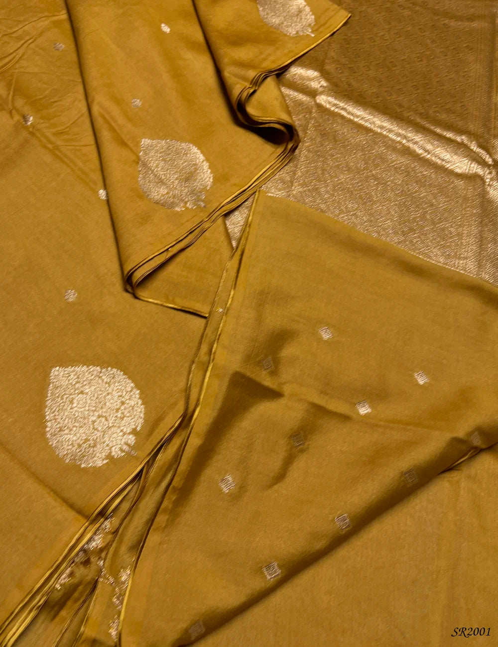 Mustard - Viscose Georgette Saree -
