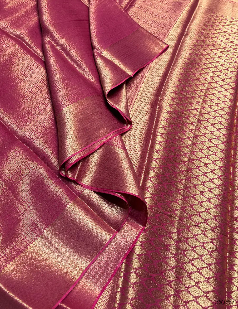 Pink - Georgette Saree Pallu View
