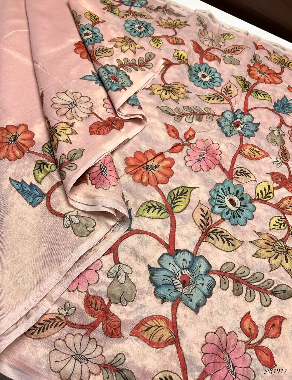 Pink - Semi Tissue Saree -