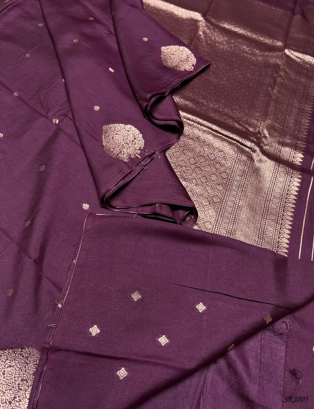 Plum - Viscose Georgette Saree -