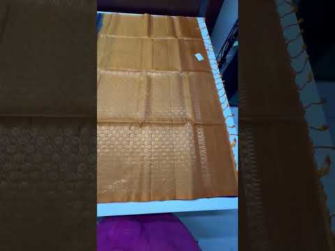 Blue & Yellow - Checker Soft Silk Saree