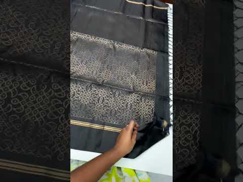 Black - Kolam Soft Silk Saree