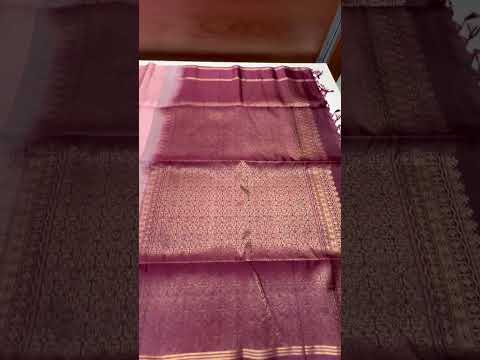 Pink & Coffee Brown - Soft Silk Saree