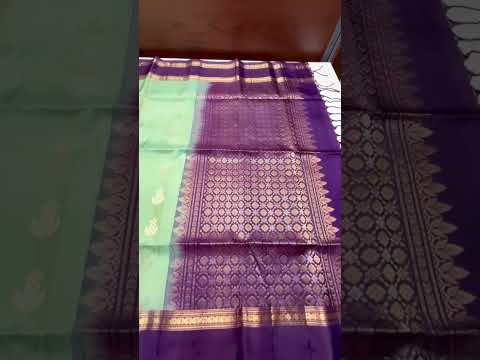 Pista Green& Coffee Brown - Retta Pet   Soft Silk Saree