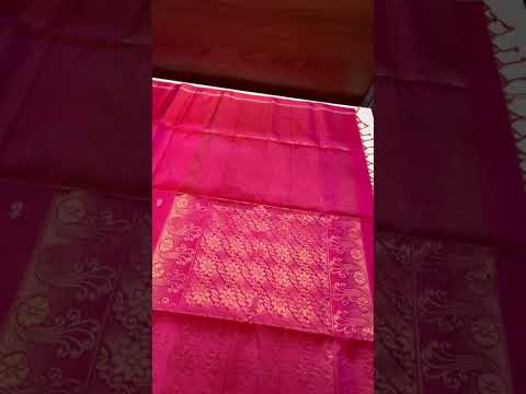 Orangish Pink - Soft Silk Saree