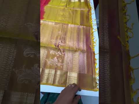 Paprika Orange & Yellow - Kanchi Border Soft Silk Saree