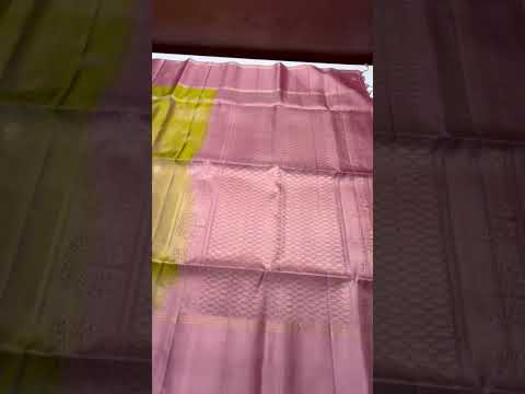 Golden & Mauve Pink - Soft Silk Saree