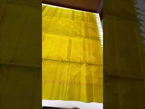 Lime Yellow - Kolam Soft Silk Saree