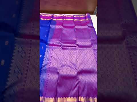 Blue & Purple - Retta Pet Border Soft Silk Saree