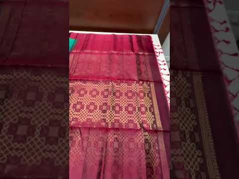 Emareled Green & Maroon - Kolam Soft Silk Saree