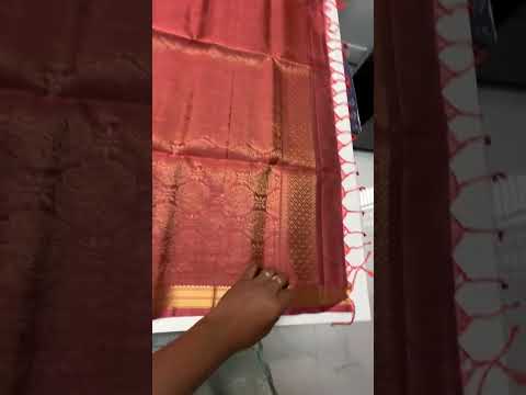 Coffee Brown & Rust - Kanchi Border Soft Silk Saree