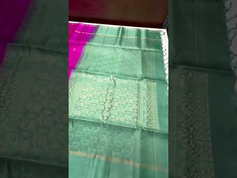 Pink & Mint Green - Soft Silk Saree