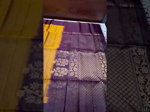 Golden Brown & Burgundy - Fancy Border Soft Silk Saree