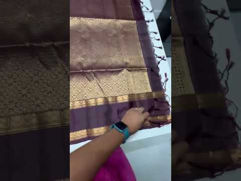 Rexona & Coffee Brown - Checkerd Retta Pet Border Soft Silk Saree