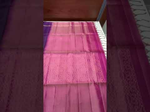 Eggplant & Baby Pink - Kolam Soft Silk Saree