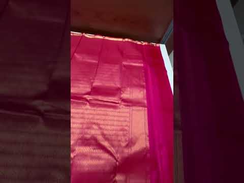 Rani Pink - Plain Kanchi Border Soft Silk Saree
