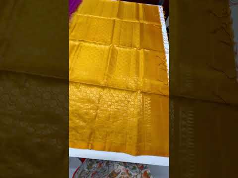 Jamun & Mango Yellow - Checkerd Soft Silk Saree
