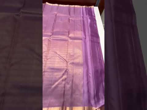 Lavender - Plain Kanchi Border Soft Silk Saree