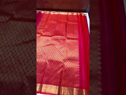 Rani Pink & Orange - Kanchi Border Soft Silk Saree