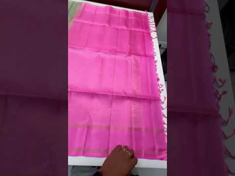 Pista Green & PInk - Soft Silk Saree